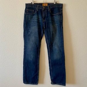 Mens Red Camel Straight leg jeans